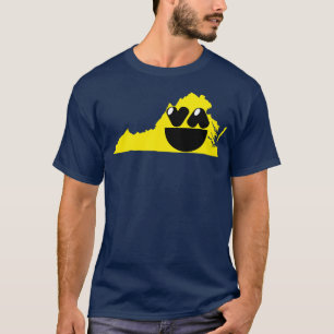 Virginia States of Happynes Virginia Smiling Face T-Shirt