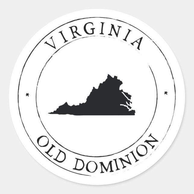 Virginia Sticker Envelope Seal (Front)