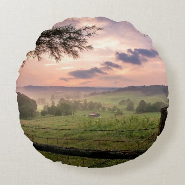 Virginia Sunset Round Cushion (Front)