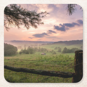 Virginia Sunset Square Paper Coaster