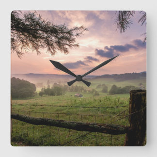 Virginia Sunset Square Wall Clock