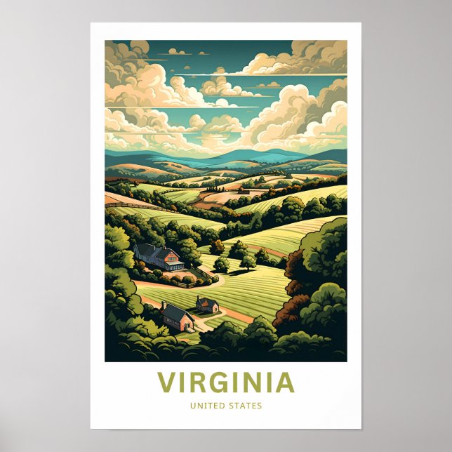 Virginia United States Travel Print (Front)