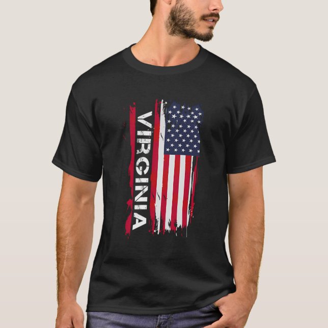 Virginia Usa Virginia Black Small T-Shirt (Front)
