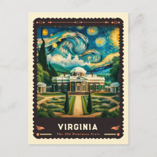 Virginia   Vincent Van Gogh Inspired Postcard