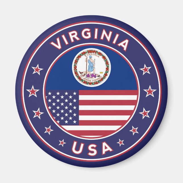 Virginia, Virginia sticker,phone case, tote bag, Magnet (Front)