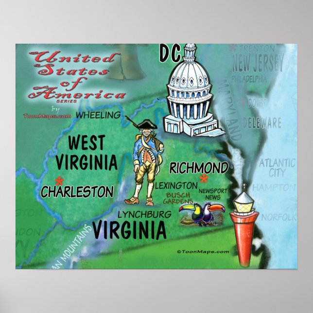Virginia West Virginia USA Poster (Front)