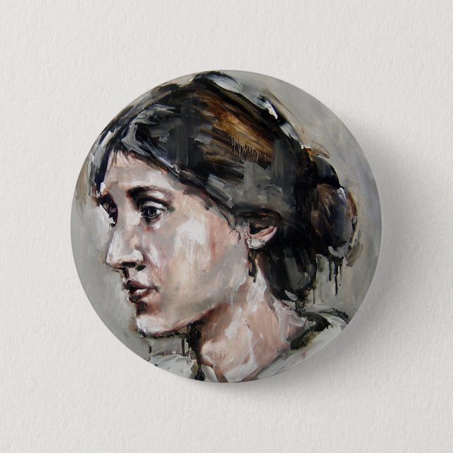Virginia Woolf 6 Cm Round Badge (Front)