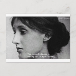 Virginia Woolf "Find Peace" Wisdom Quote Gifts Postcard