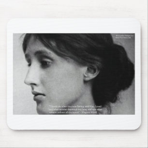 Virginia Woolf "Love Autumn" Love Quote Gifts Mouse Pad