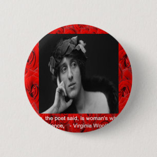 Virginia Woolf & Love Quote 6 Cm Round Badge