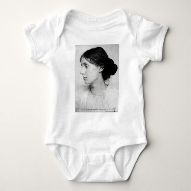 Virginia Woolf "Love Well" Love Quote Mugs & Gifts Baby Bodysuit (Front)