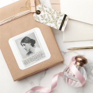 Virginia Woolf Quote - Icons of Women's History  Square Sticker