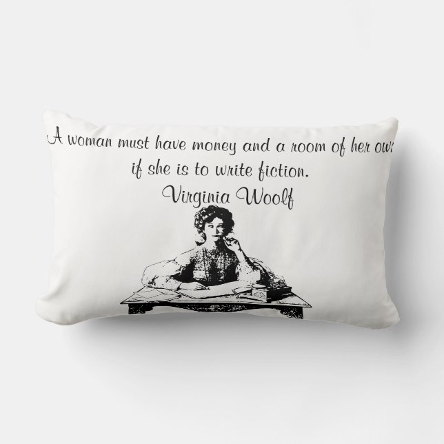 Virginia Woolf Quote Lumbar Pillow (Front)