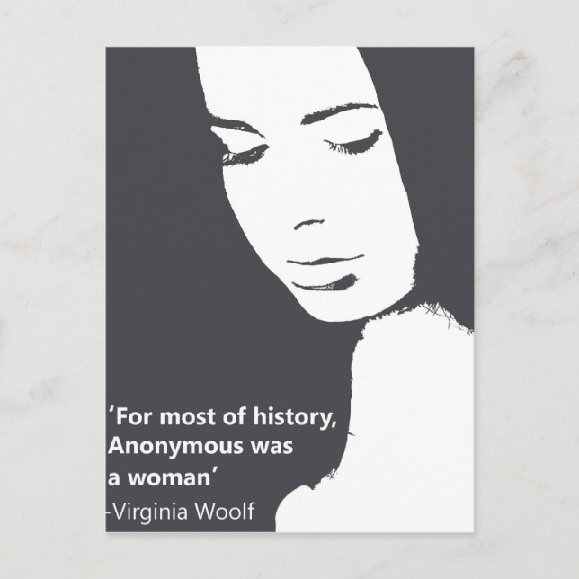 Virginia Woolf quote Postcard (Front)