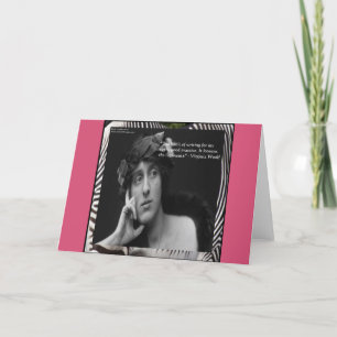 Virginia Woolf W/Zebra Stripes Writing Quote Card