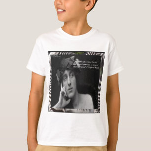 Virginia Woolf W/Zebra Stripes Writing Quote T-Shirt