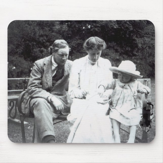Virginia Woolf with Clive and Julian Bell, 1910 Mouse Pad (Front)