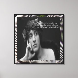 Virginia Woolf & Writing Quote WrappedCanvas Print