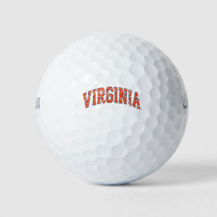 Virginia Wordmark Distressed Golf Balls