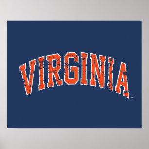 Virginia Wordmark Distressed Poster