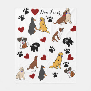 Virginia Wright Dog Lover Personalised Fleece Blanket