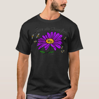 Virginia Wright Save the Honeybees Floral Premium T-Shirt