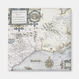 Virginiae Item et Floridae Americae provinciarum 3 Magnet