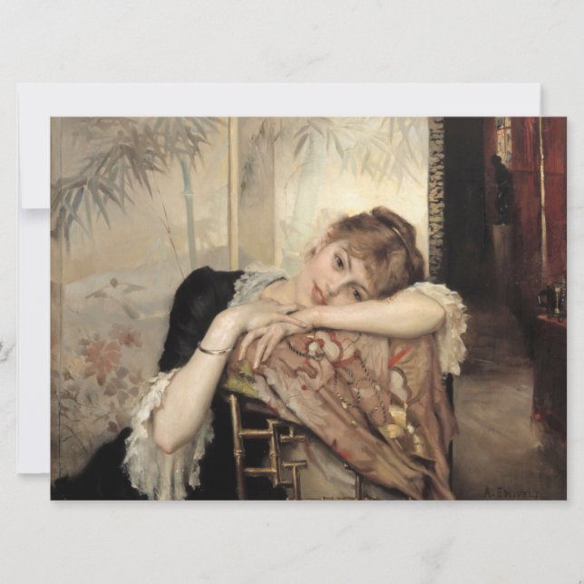 Virginie (The Parisian Woman) (by Albert Edelfelt) Card (Front)