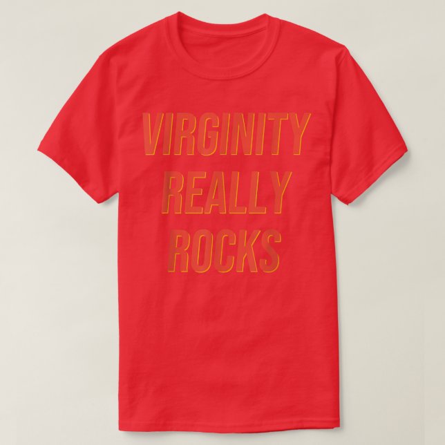 Virginity Movement Really Rocks, Funny Virginity M T-Shirt (Design Front)
