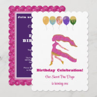 Virgo 1st Birthday Impressionist Gold Glitter