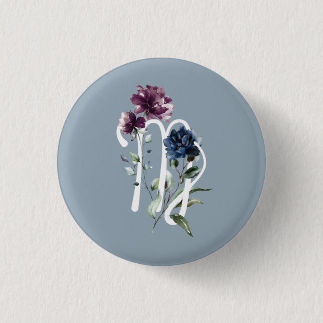 Virgo 3 Cm Round Badge (Front)