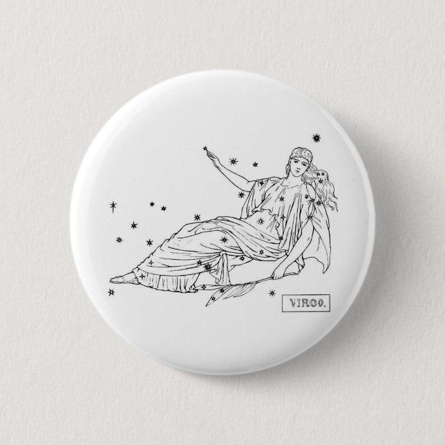 Virgo 6 Cm Round Badge (Front)