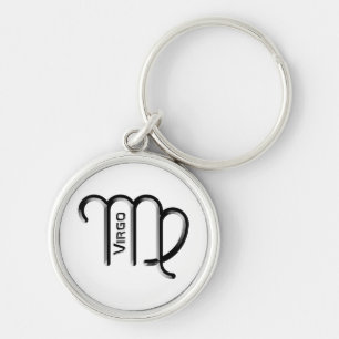 VIRGO, Abstract Design of the Zodiac Sign, Key Ring