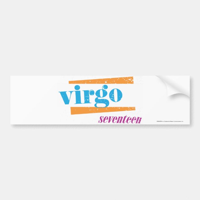 Virgo Aqua Bumper Sticker (Front)