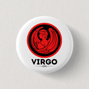 Virgo Astrological Sign 3 Cm Round Badge