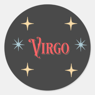 Virgo Astrological Sign Classic Round Sticker