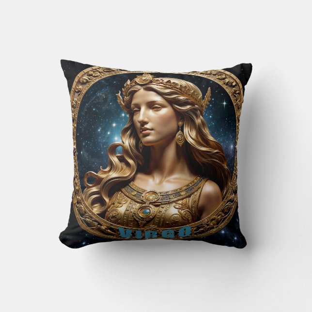 Virgo Astrology Sign  Cushion (Front)