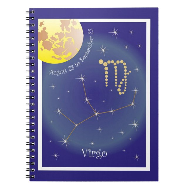 Virgo August 23 to September 23 Notizheft Notebook (Front)