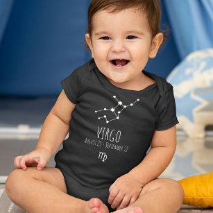 Virgo Birth Sign   Zodiac Constellation Baby Bodysuit
