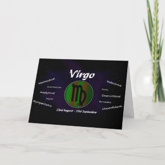 Virgo Birthday Card