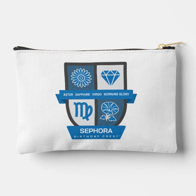 Virgo Birthday Crest™ for September 1-22 Accessory Pouch (Back)