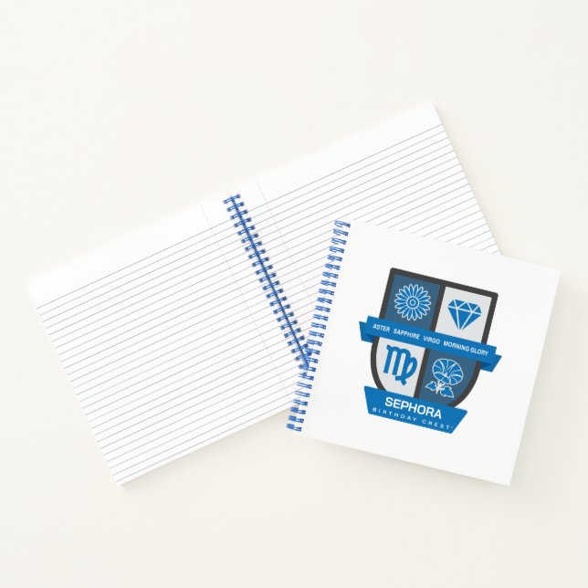 Virgo Birthday Crest™ for September 1-22 Notebook (Inside)