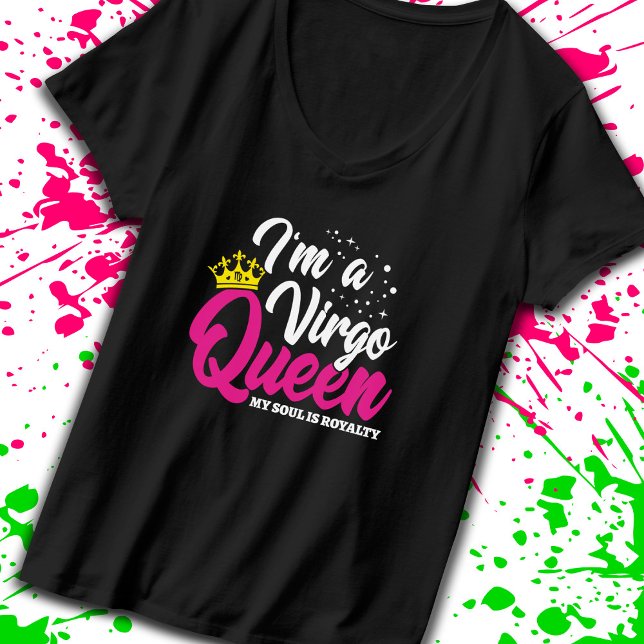 Virgo Birthday Queen Astrology August September T-Shirt (Celebrate your practical wisdom with our t-shirt for the Virgo queen! -Teemixer)