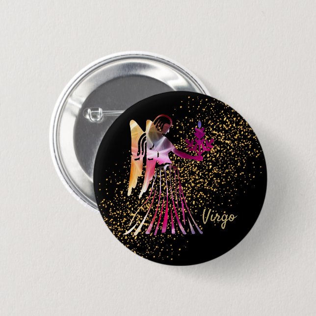 Virgo  - Birthday Sign 6 Cm Round Badge (Front & Back)