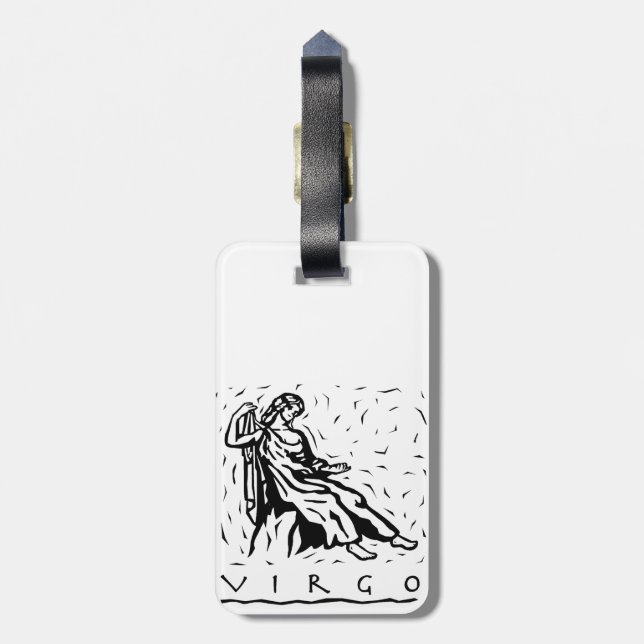 Virgo Birthday Year Astrological Zodiac Sign Luggage Tag (Back Vertical)