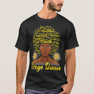 Virgo Black Woman Tshirt Black Queen Woman Natural