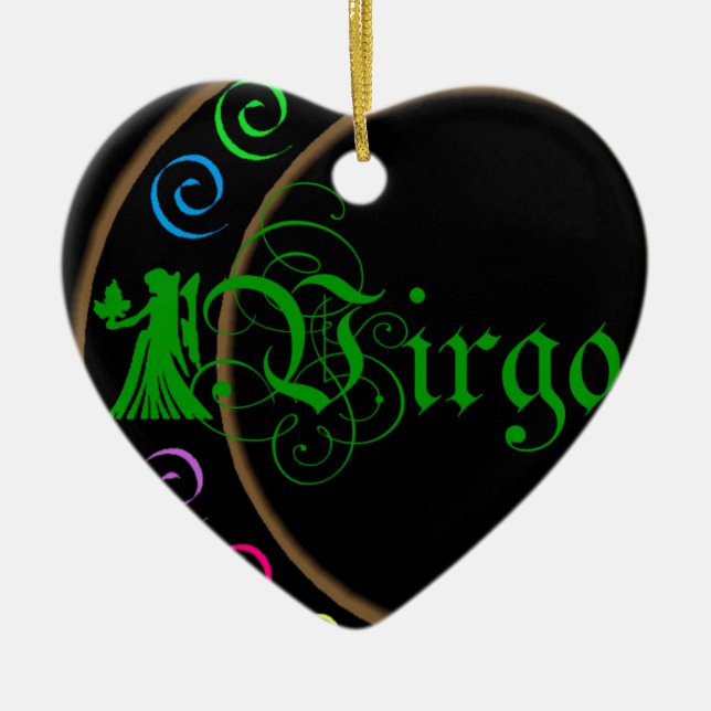 Virgo Ceramic Tree Decoration (Front)