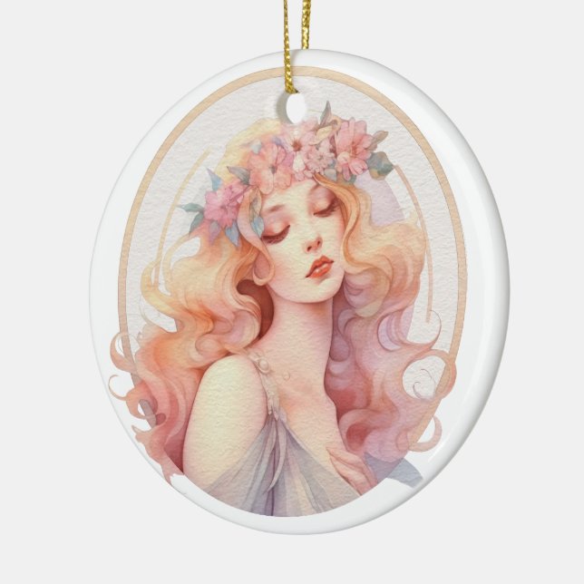 Virgo Ceramic Tree Decoration (Left)