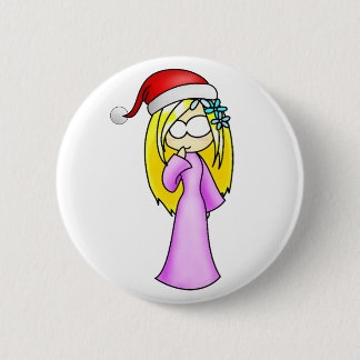 Virgo Christmas 6 Cm Round Badge