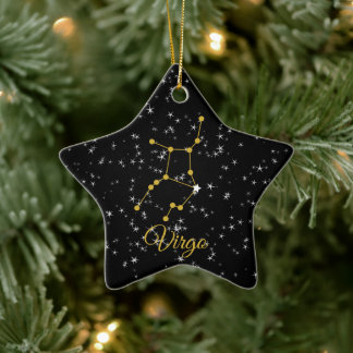 Virgo Constellation Ceramic Tree Decoration